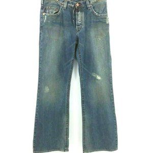 Silver Jeans Mens Grayson Bootcut Blue Distressed